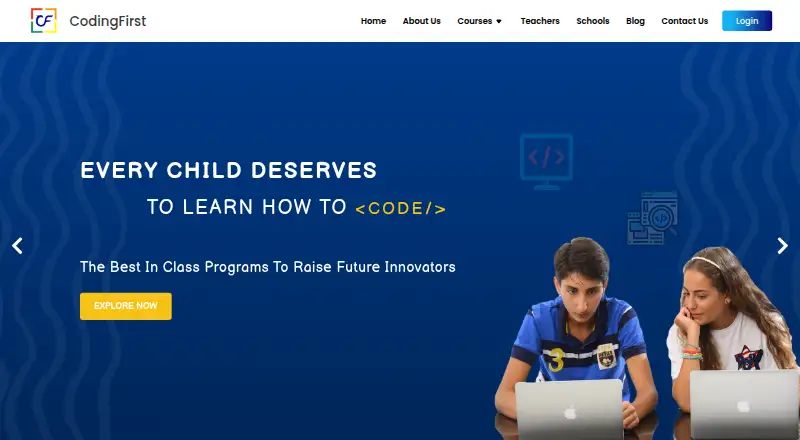 Coding First's own site