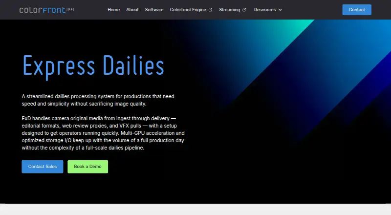 Colorfront Express Dailies's own site