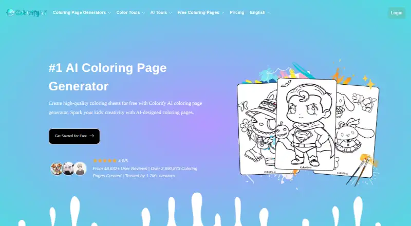 Colorify AI's own site