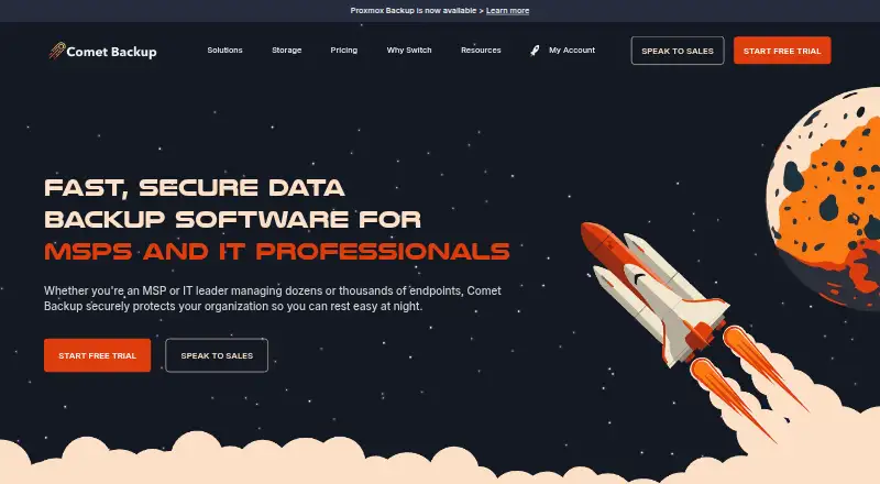 Comet Backup's own site