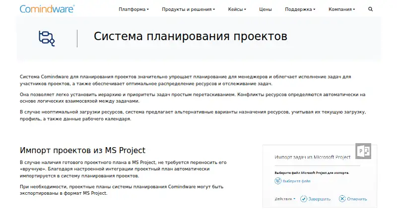 Comindware Project's own site