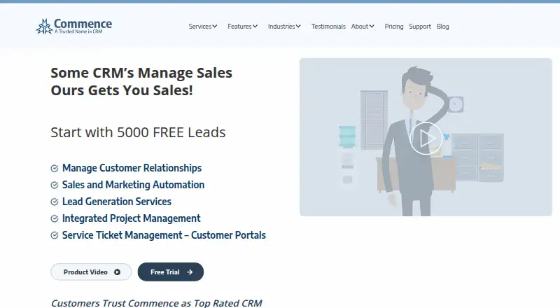 Commence CRM's own site