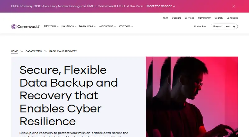 Commvault Cloud Backup & Recovery's own site