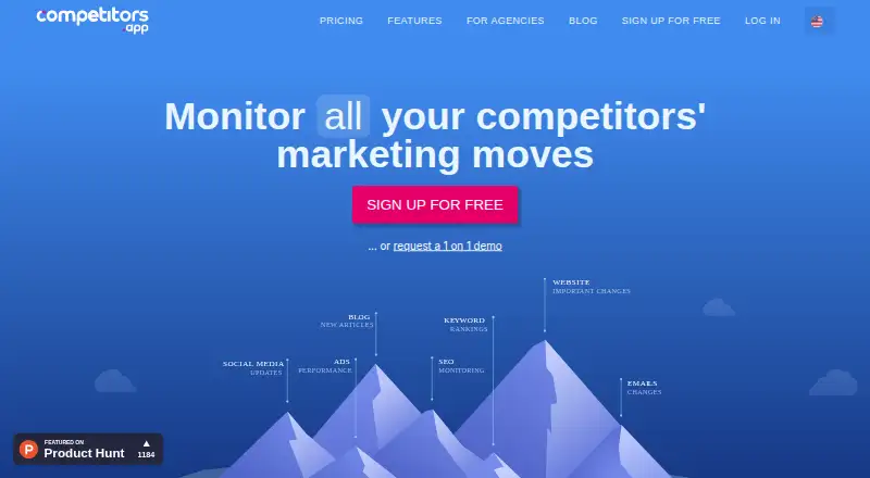 Competitors App's own site