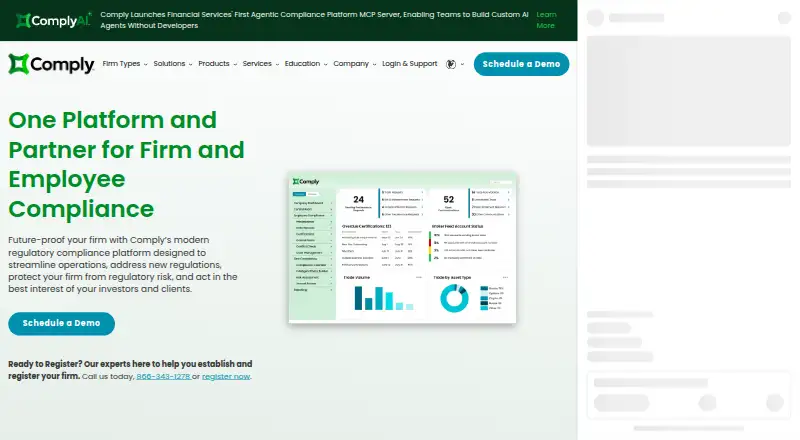Comply (formerly ComplySci)'s own site