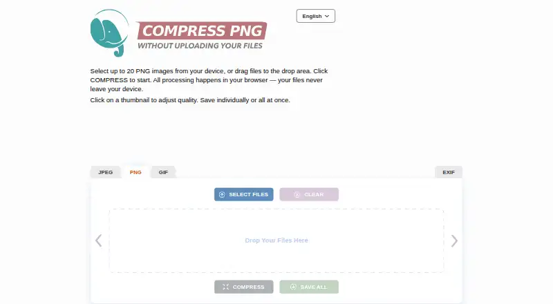 Compress PNG's own site