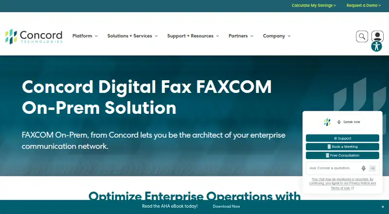 Concord FAXCOM On-Prem's own site