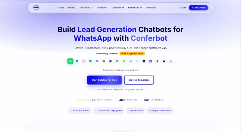Conferbot's own site