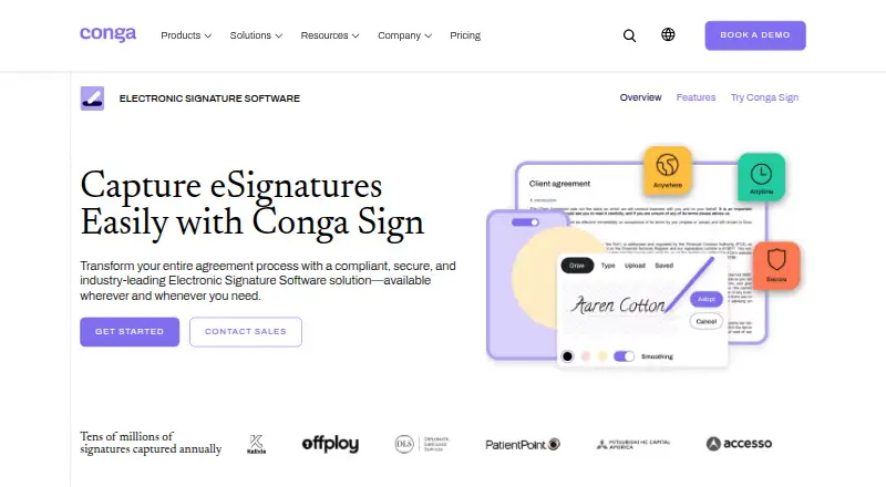 Conga Sign's own site
