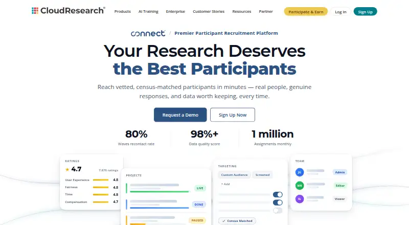 CloudResearch Connect's own site