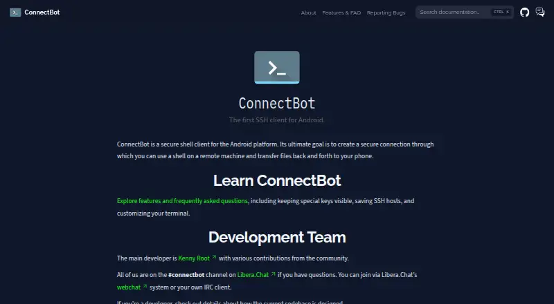 ConnectBot's own site