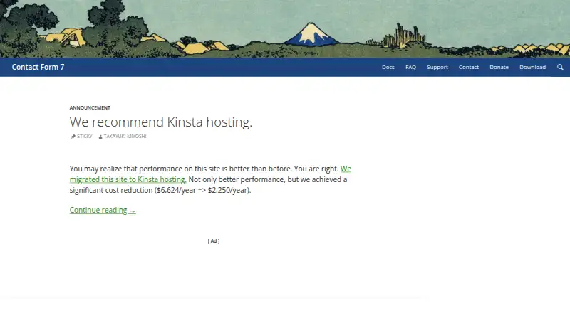 Contact Form 7's own site