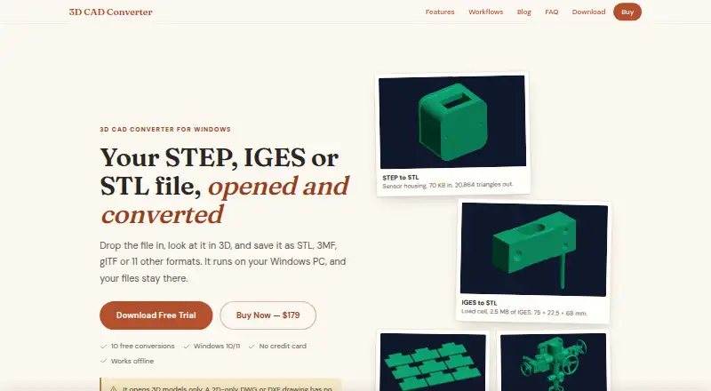 3D CAD Converter's own site