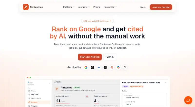 Contentpen's own site