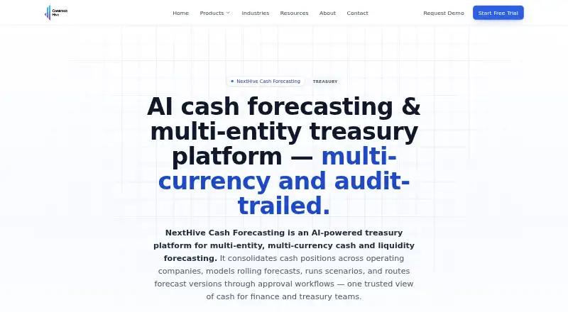 NextHive Cash Forecasting's own site