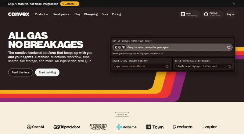 Convex's own site