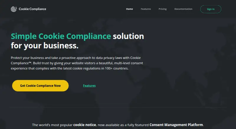 Cookie Compliance's own site