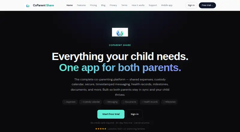 CoParent Share's own site
