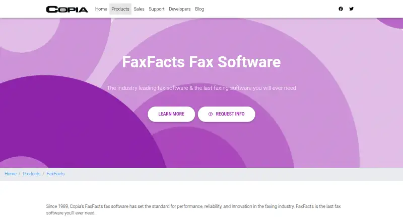 FaxFacts's own site