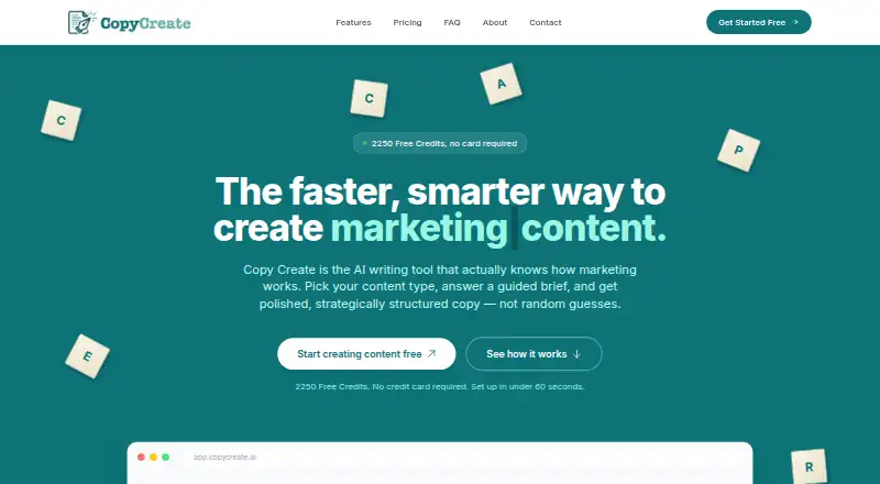 Copy Create's own site