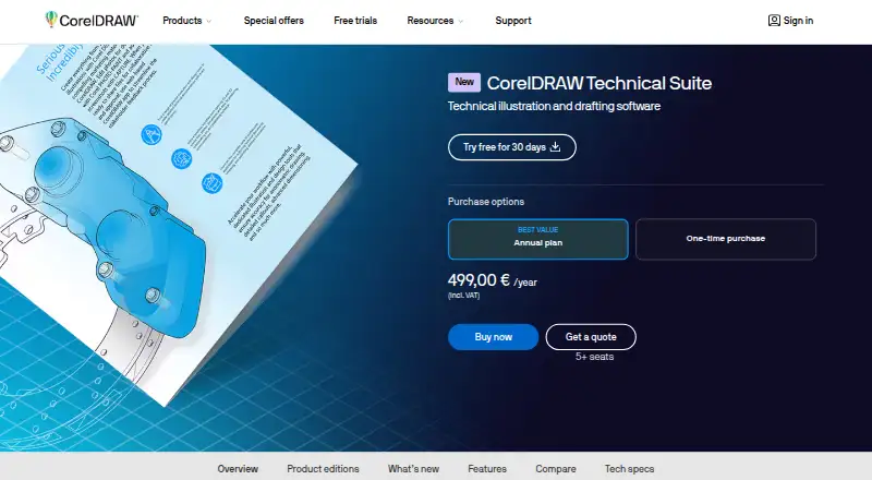 Corel DESIGNER's own site