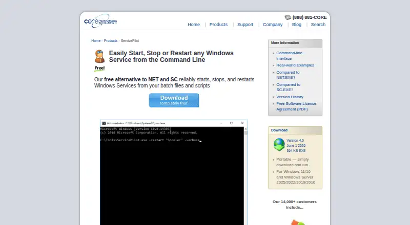 ServicePilot's own site