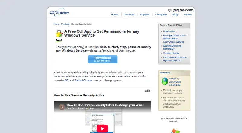 Service Security Editor's own site
