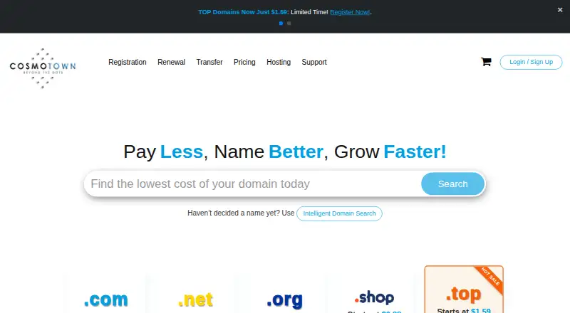Cosmotown's own site