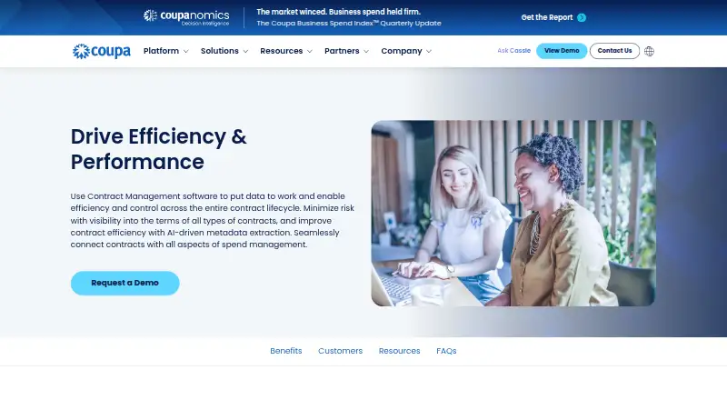 Coupa Contract Lifecycle Management's own site