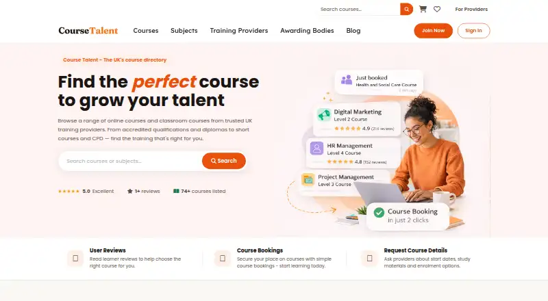 Course Talent's own site