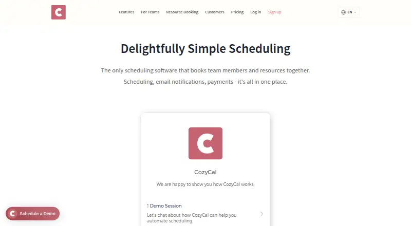CozyCal's own site