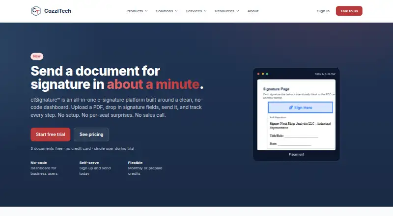 ctSignature's own site