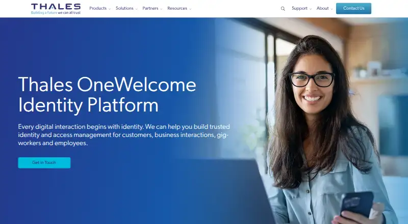 Thales OneWelcome Identity Platform's own site