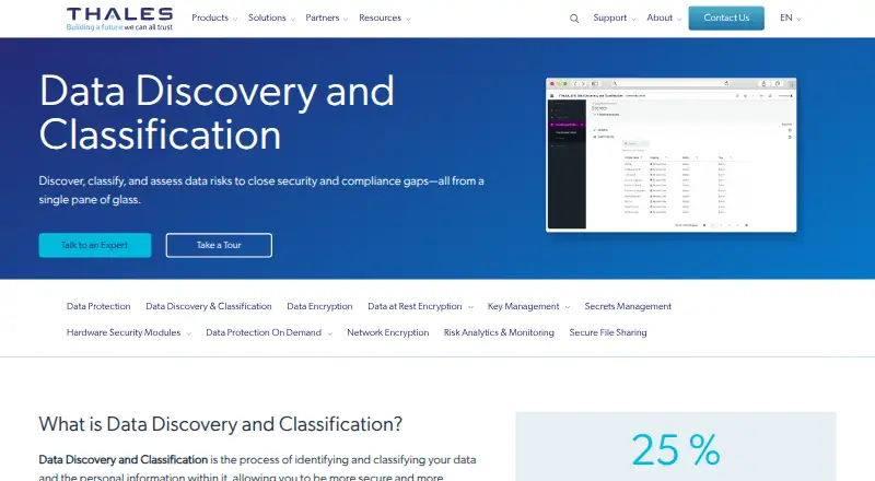 Thales CipherTrust Data Discovery and Classification's own site