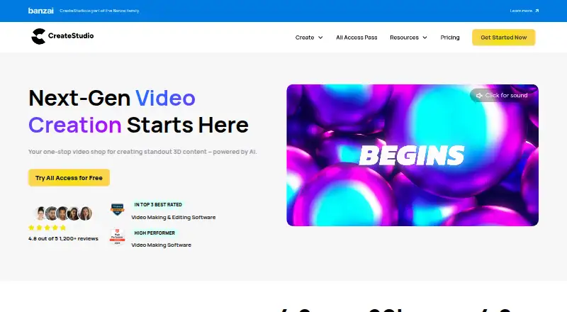 CreateStudio's own site