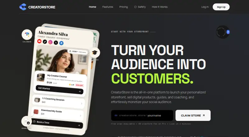 CreatorStore's own site