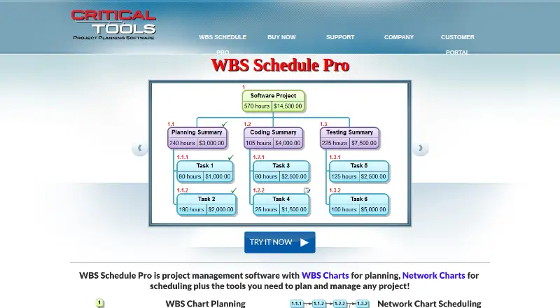 WBS Schedule Pro's own site
