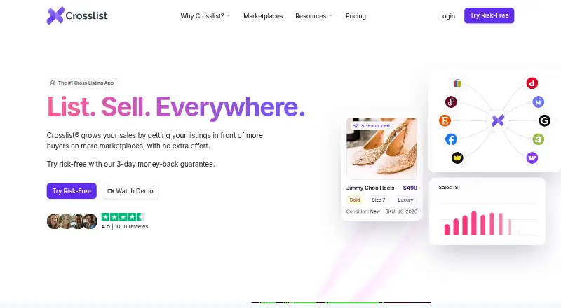 Crosslist's own site