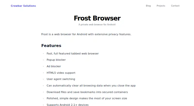 Frost's own site