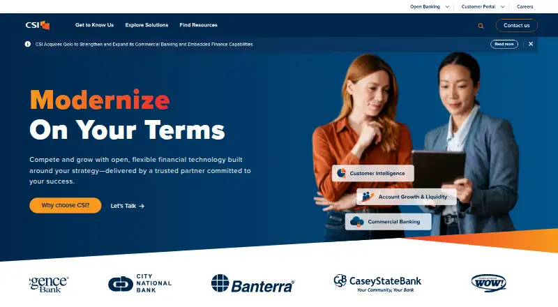 CSI Digital Banking's own site