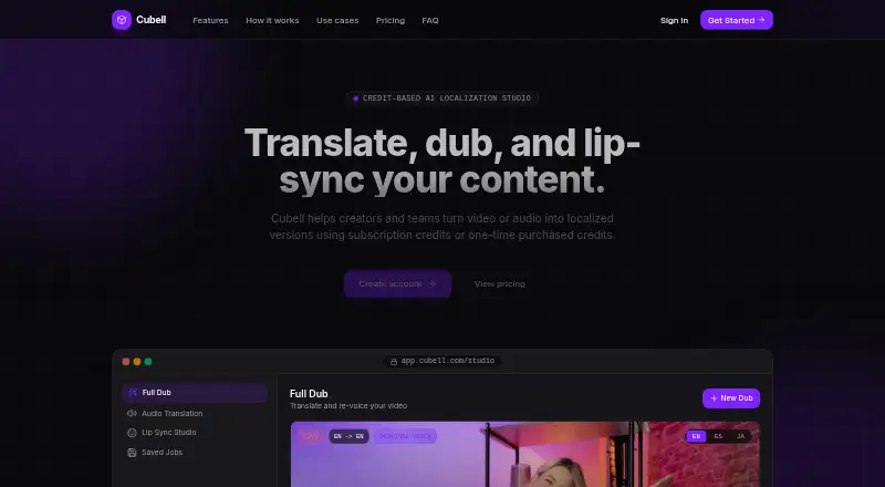Cubell AI's own site