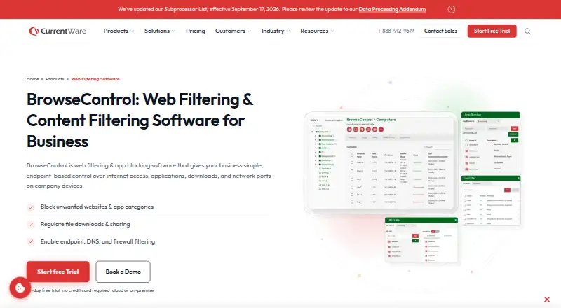 BrowseControl's own site