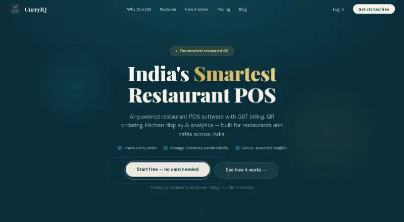 CurryIQ Kitchen Display's own site