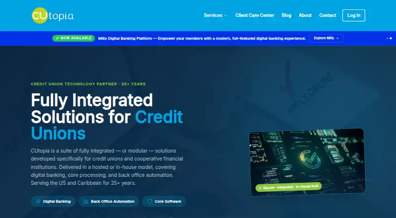 CUtopia Digital Banking's own site