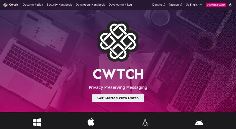 Cwtch's own site