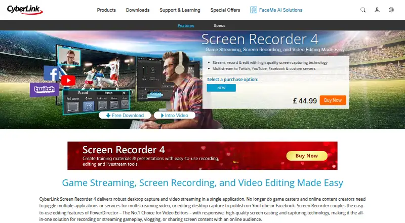 CyberLink Screen Recorder's own site