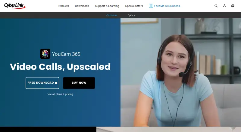 CyberLink YouCam's own site