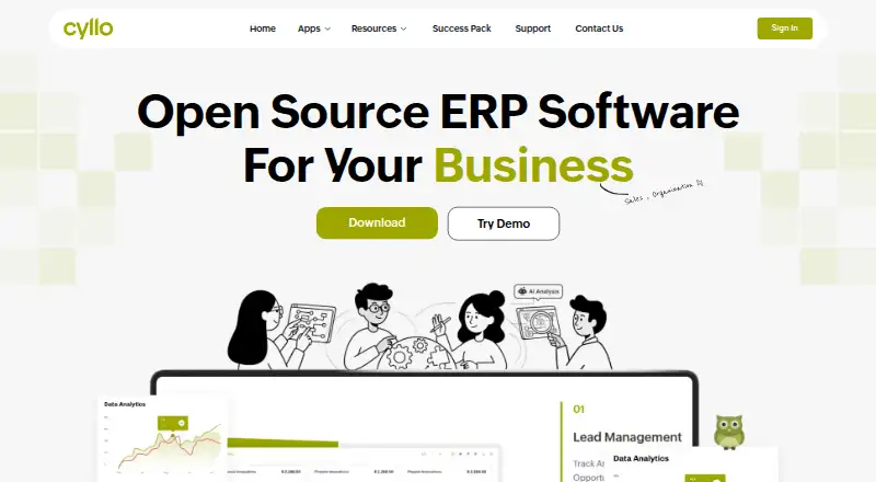 Cyllo ERP's own site