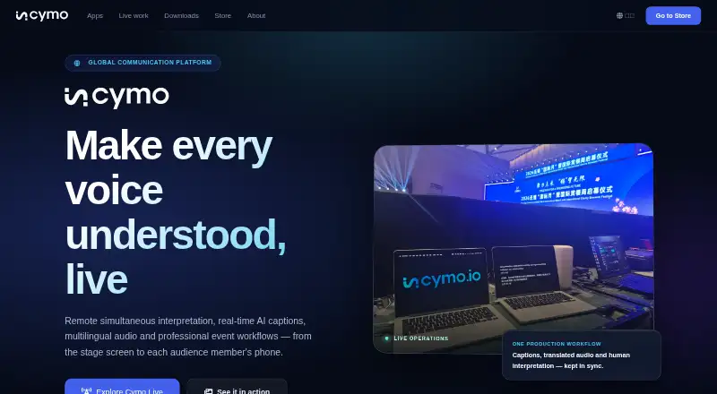 Cymo's own site