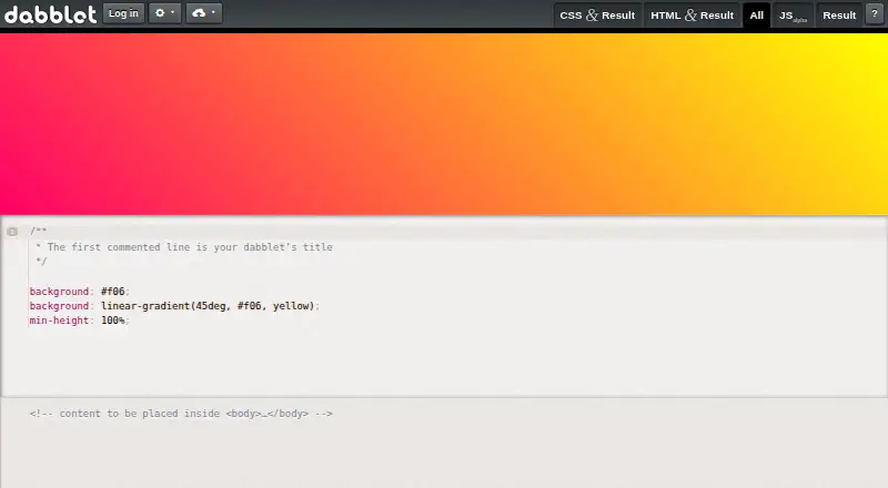 Dabblet's own site